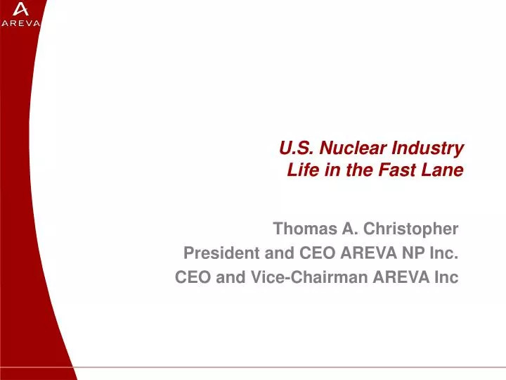 u s nuclear industry life in the fast lane n.