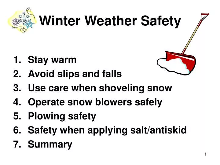 winter weather safety n.