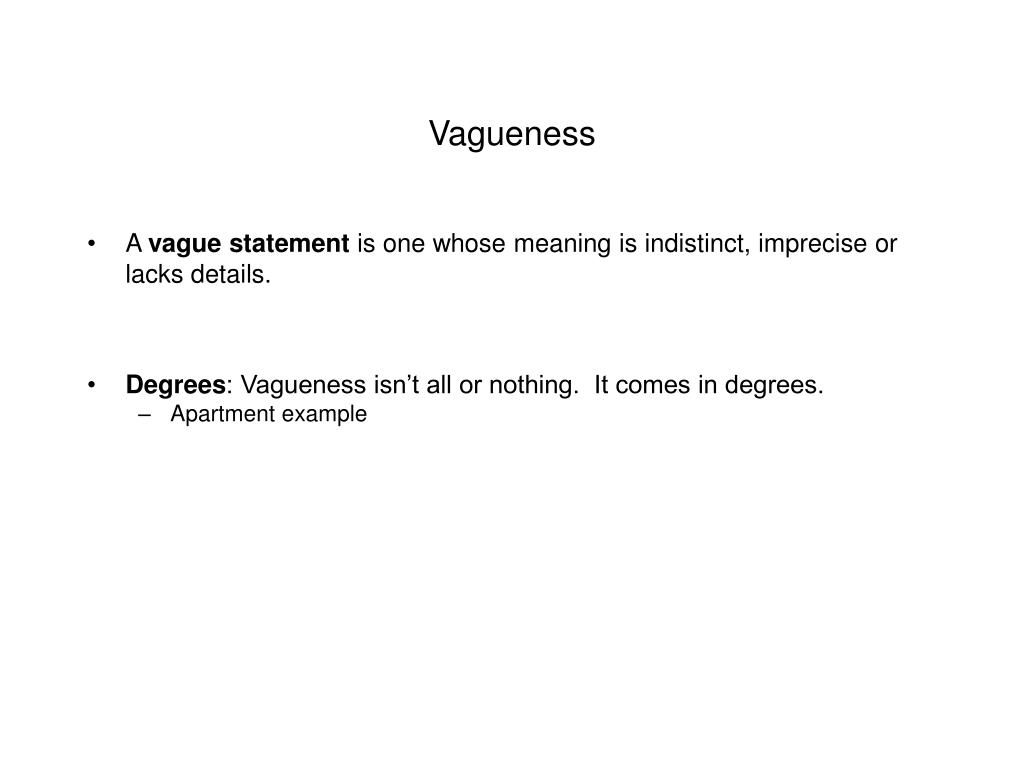 what is vagueness in critical thinking