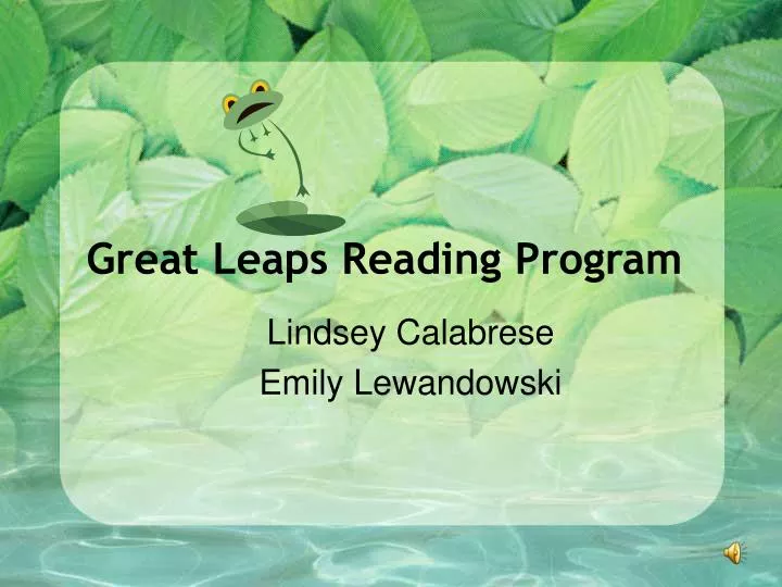 great leaps reading program n.