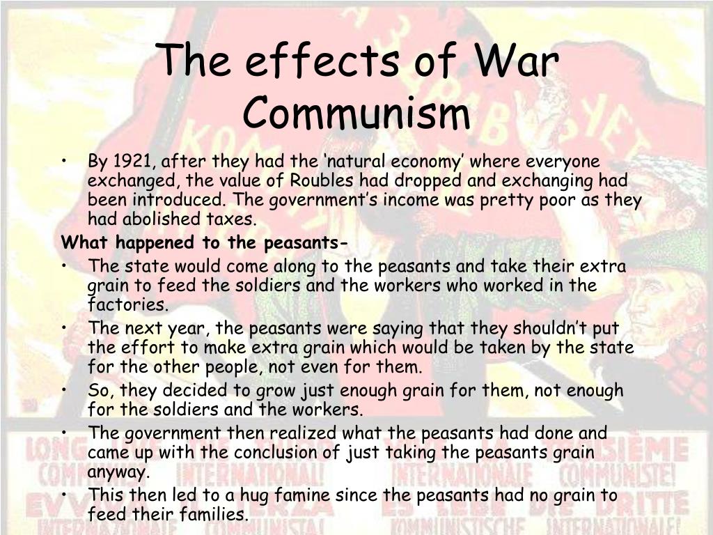 history essay war communism