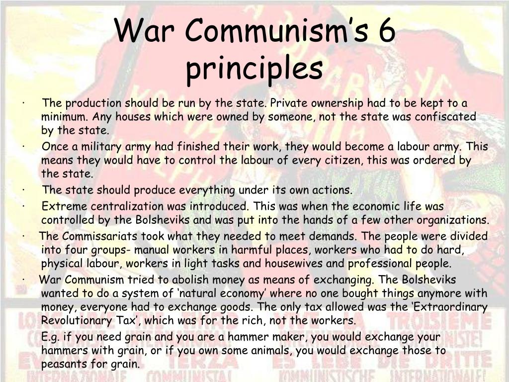history essay war communism