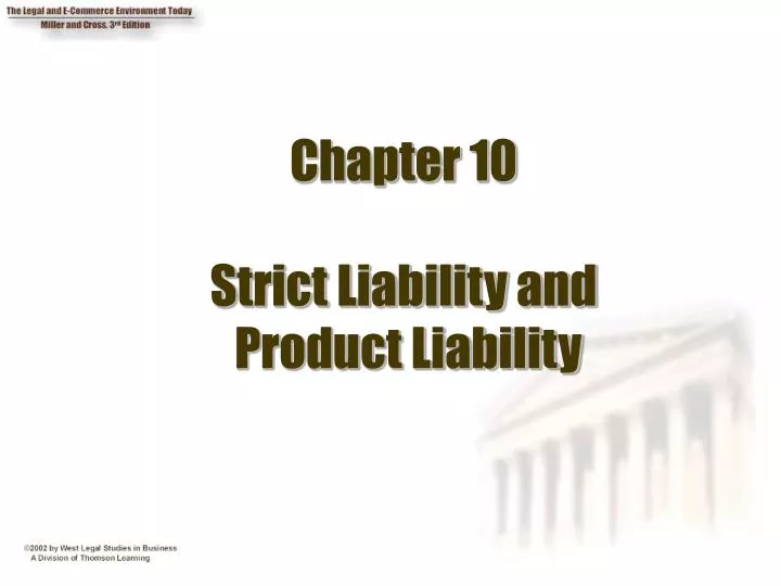 chapter 10 strict liability and product liability n.