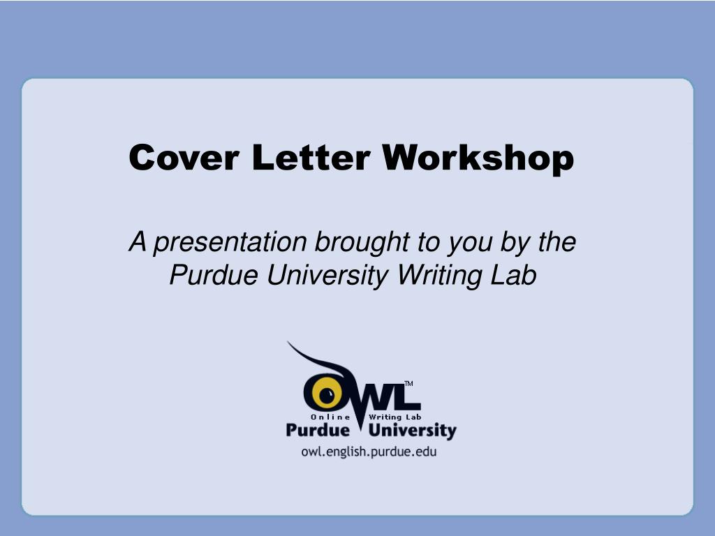 cover letter workshop presentation