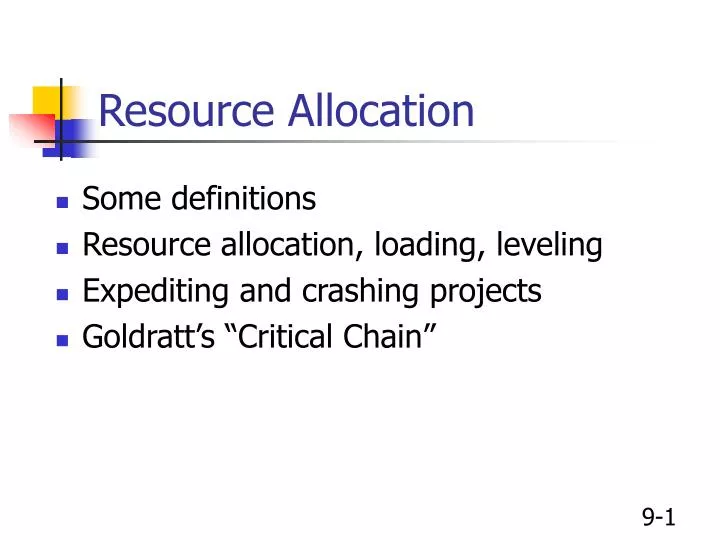 project planning cost and resource allocation project planning cost and resource allocation