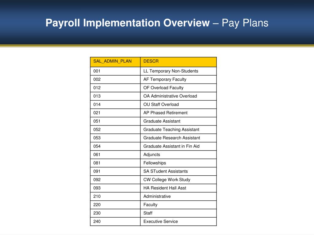 Payroll Implementation Project Plan Template