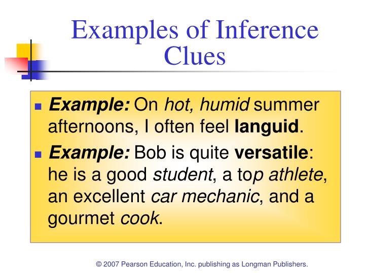 of logic exams example Using Context Chapter Clues PPT 3: Building Vocabulary: