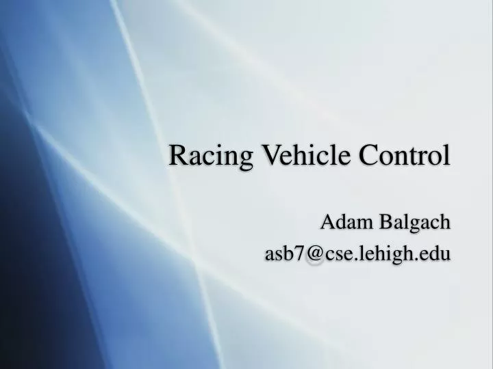 racing vehicle control n.