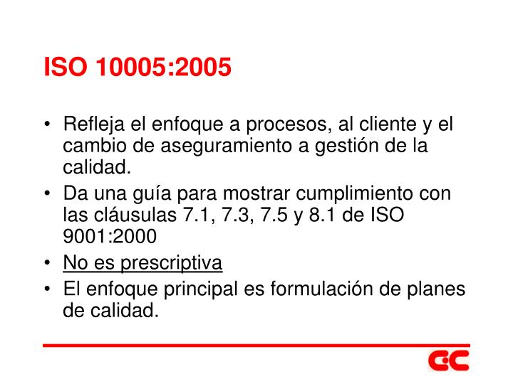 iso 10005 planes de calidad