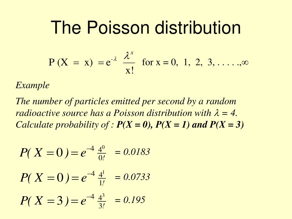 Probability Poisson Distribution Examples