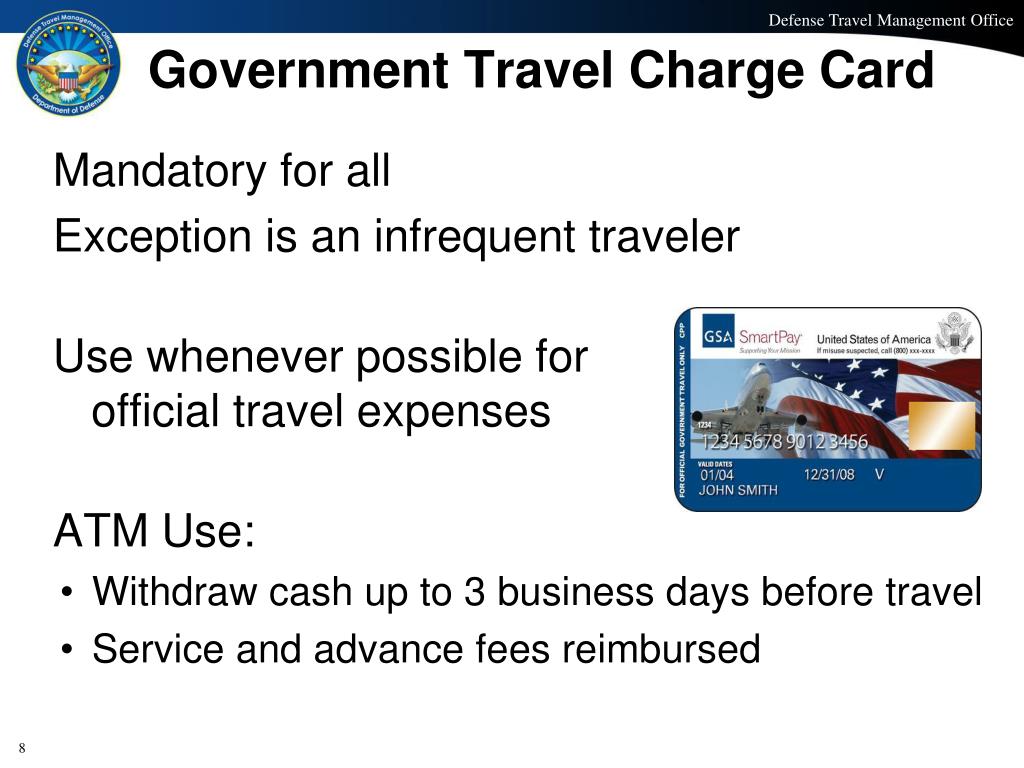 joint travel regulation government travel card