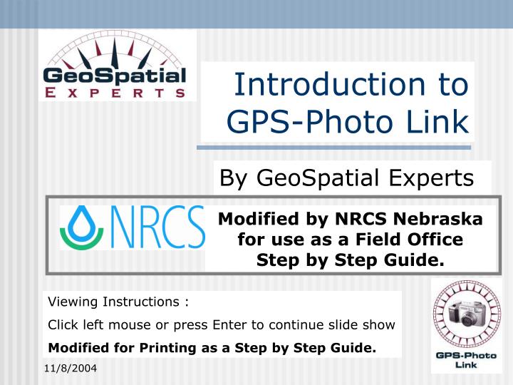 introduction to gps photo link n.