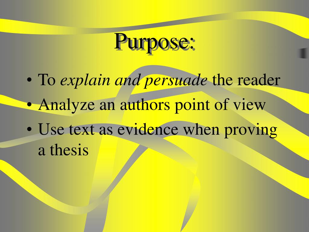 purpose of response to literature essay