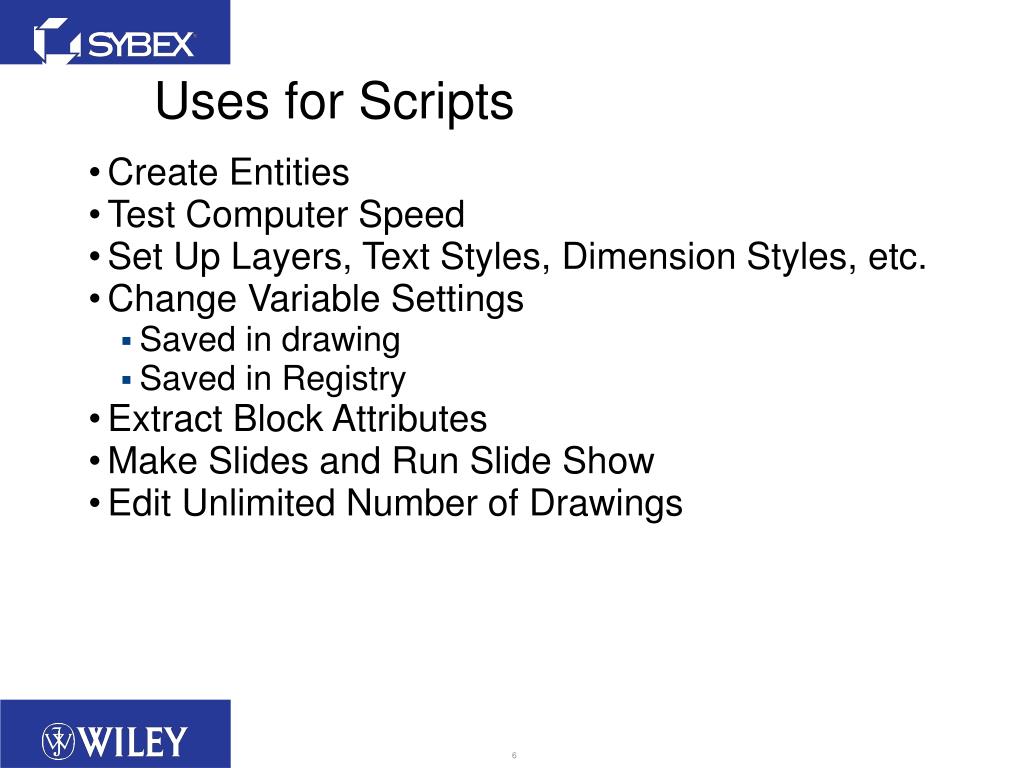 PPT - Chapter 7 - AutoCAD Scripts PowerPoint Presentation, free