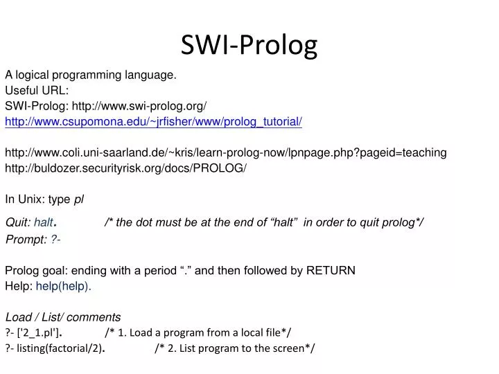 swi prolog tutorial examples
