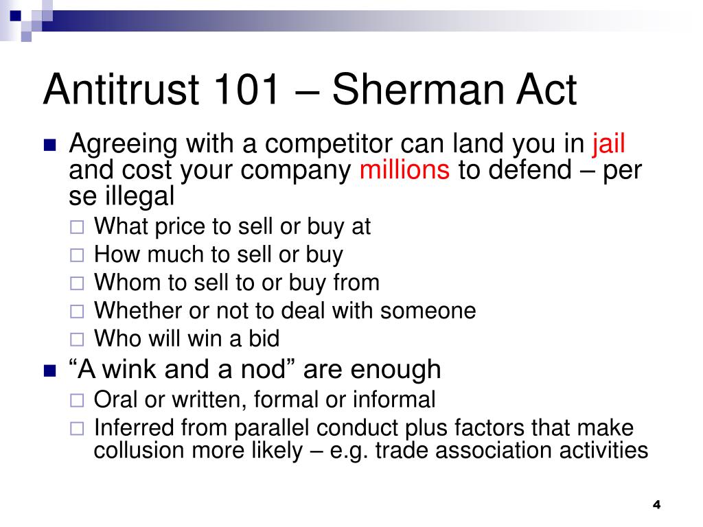 sherman anti trust act sherman anti trust act