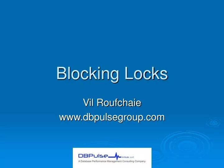 blocking locks n.