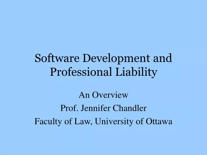 software development and professional liability n.