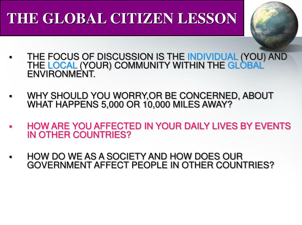 definition essay global citizen