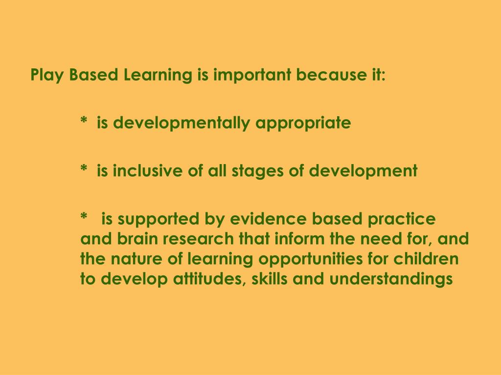 research paper on play based learning
