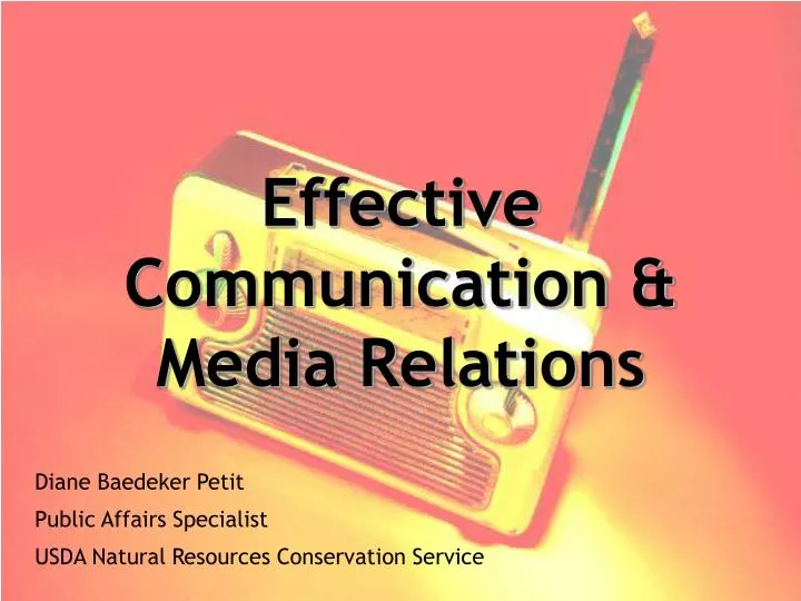 effective communication media relations n.