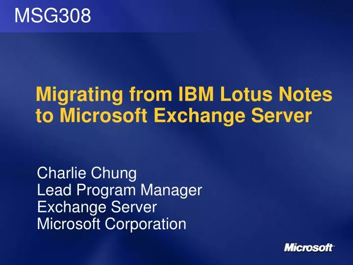 migrating from ibm lotus notes to microsoft exchange server n.