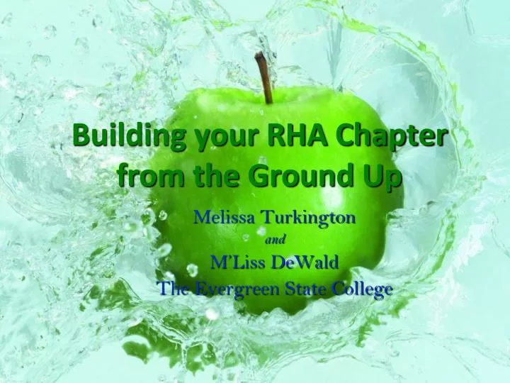 building your rha chapter from the ground up n.