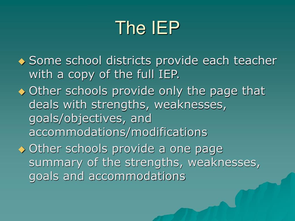 iep presentation for teachers