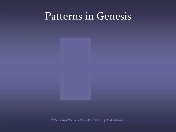 patterns in genesis n.
