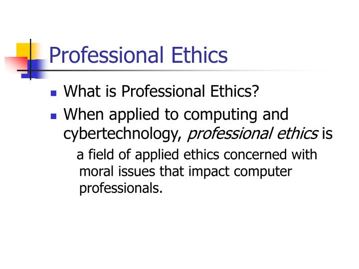 professional ethics ppt