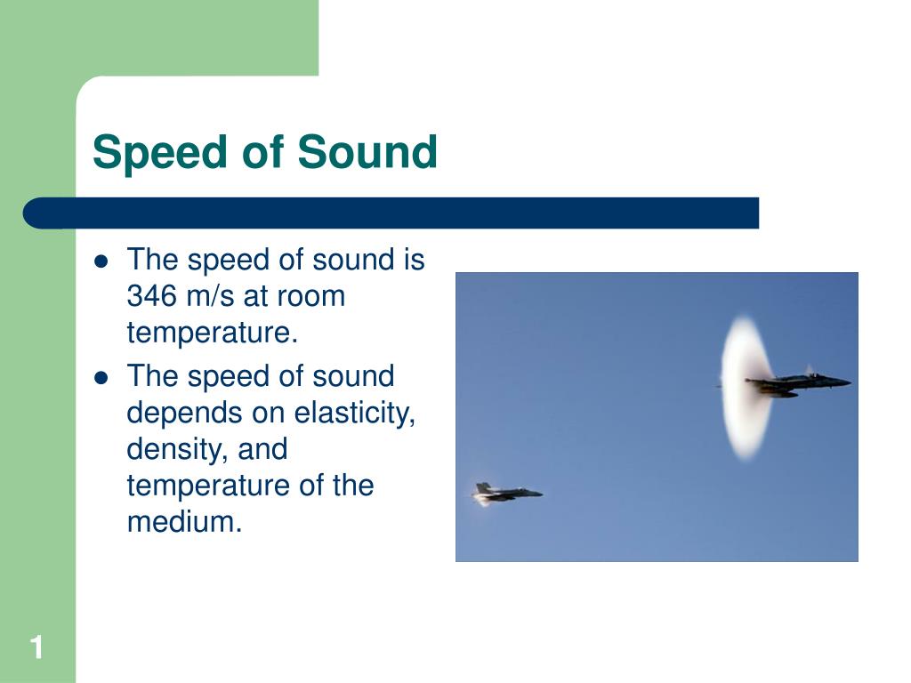 problem solving on the speed of sound