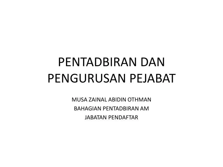 Ppt Pentadbiran Dan Pengurusan Pejabat Powerpoint Presentation Free Download Id 426573