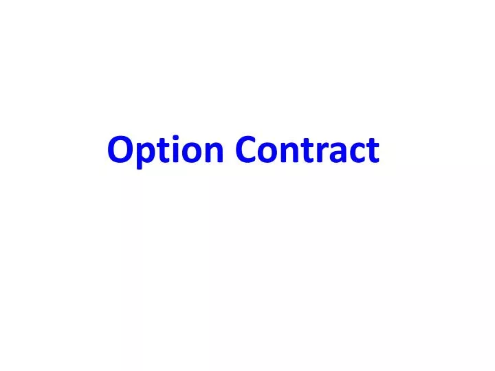 option contract n.
