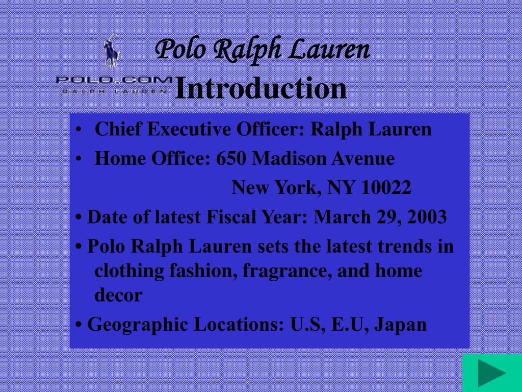 PPT - Polo Ralph Lauren Executive Summary PowerPoint Presentation, free  download - ID:427083