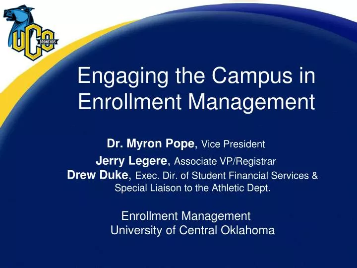 engaging the campus in enrollment management n.
