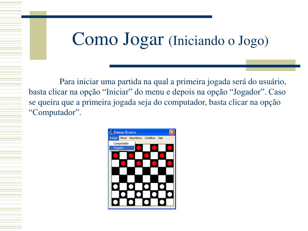 PPT - Jogo de Damas PowerPoint Presentation, free download - ID:427690