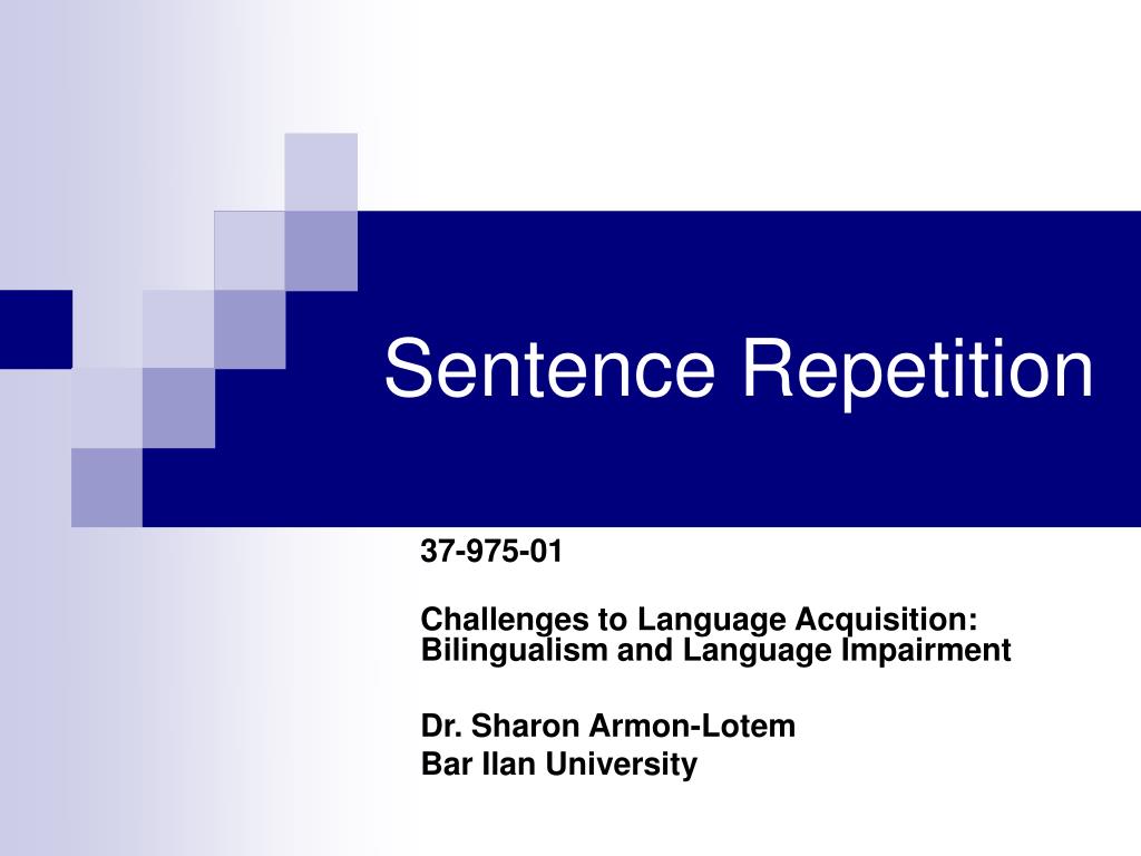 PPT Sentence Repetition PowerPoint Presentation Free Download ID 427826