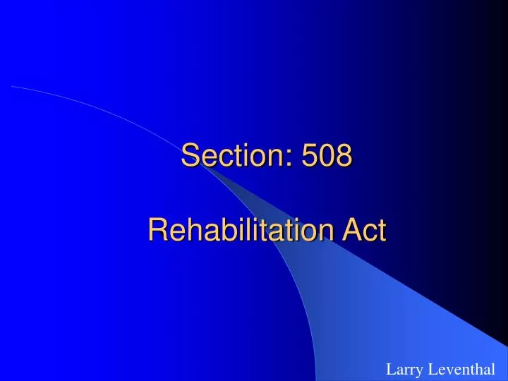 section 508 rehabilitation act n.
