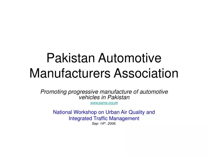 pakistan automotive manufacturers association n.