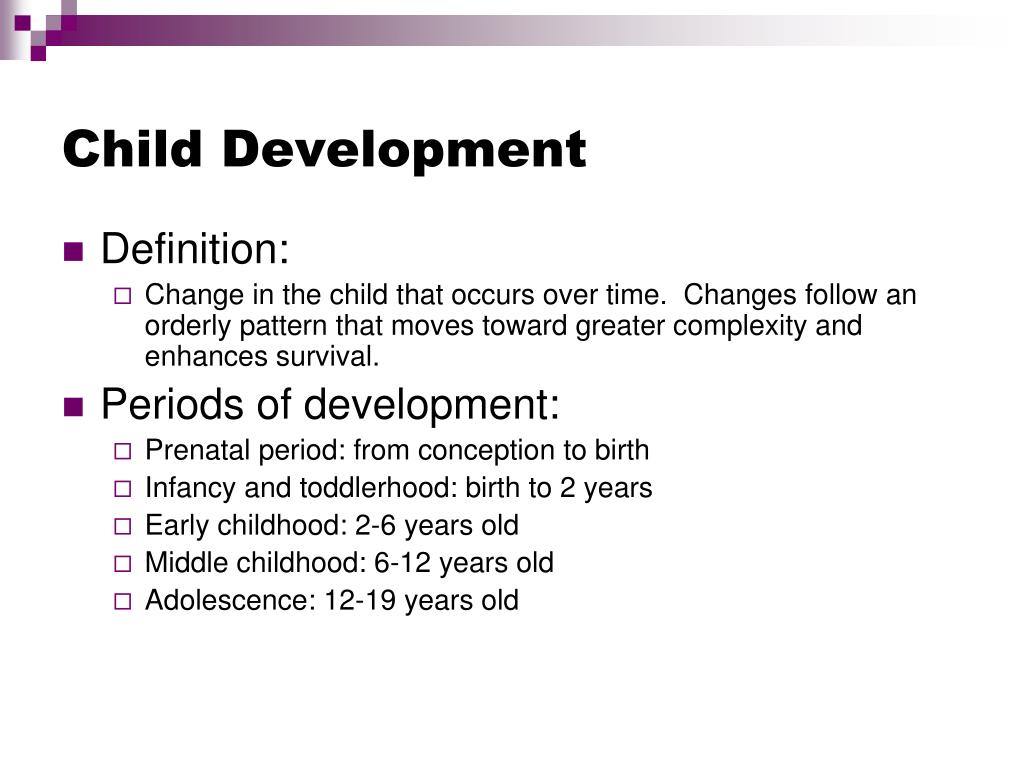 when did research on child development start