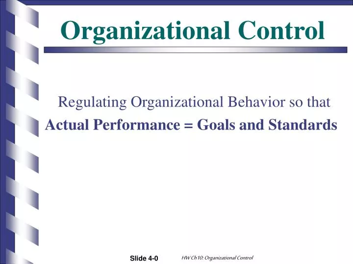 organizational control n.