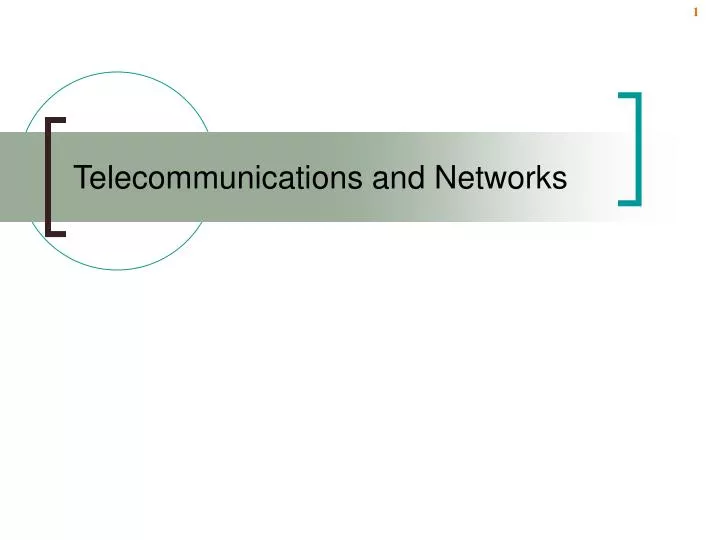telecommunications and networks n.