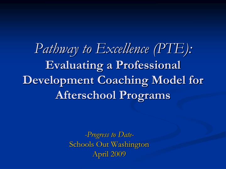 PPT Pathway to Excellence PowerPoint Presentation ID431041