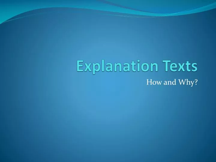 explanation texts n.