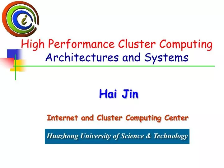 high performance cluster computing architectures and systems n.