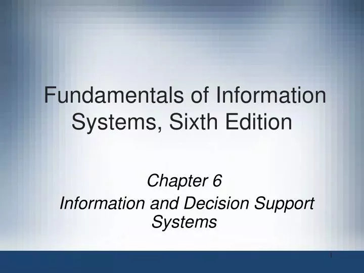 fundamentals of information systems sixth edition n.