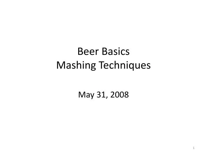 beer basics mashing techniques n.