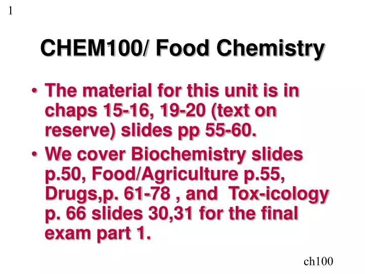 chem100 food chemistry n.
