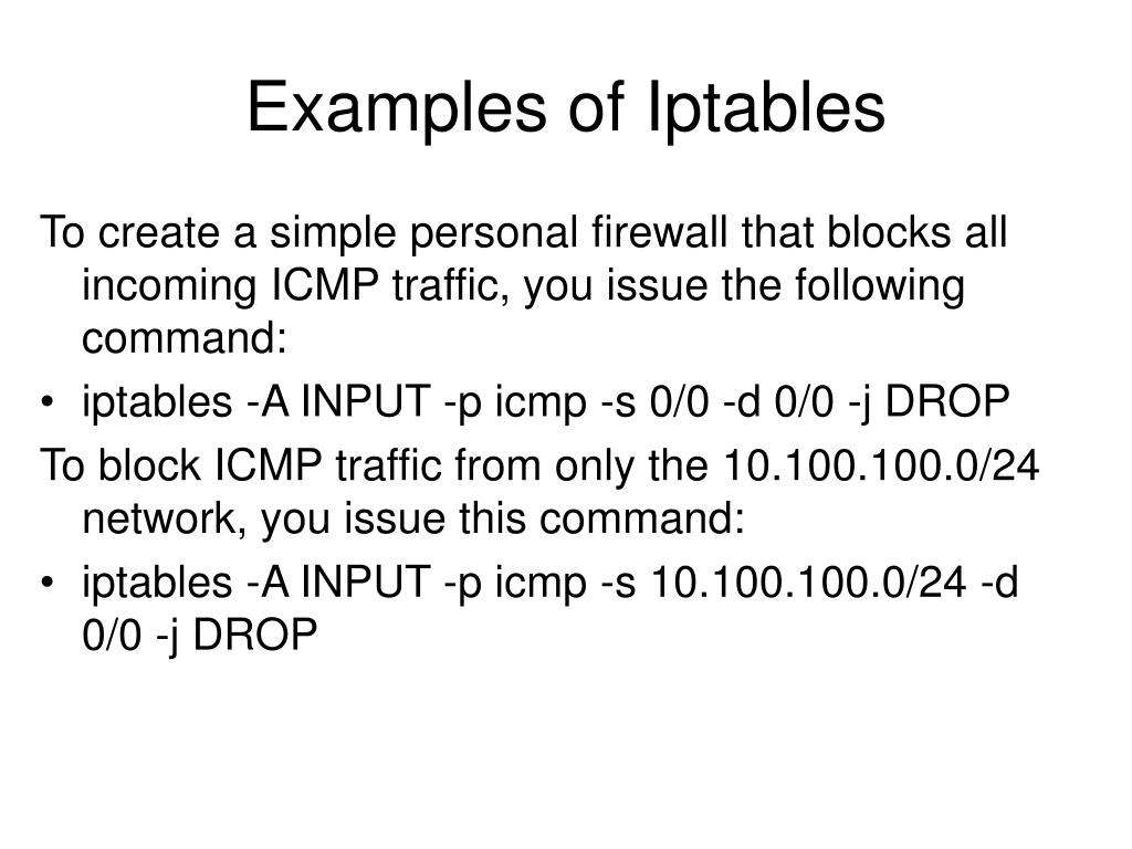 iptables list iptables list