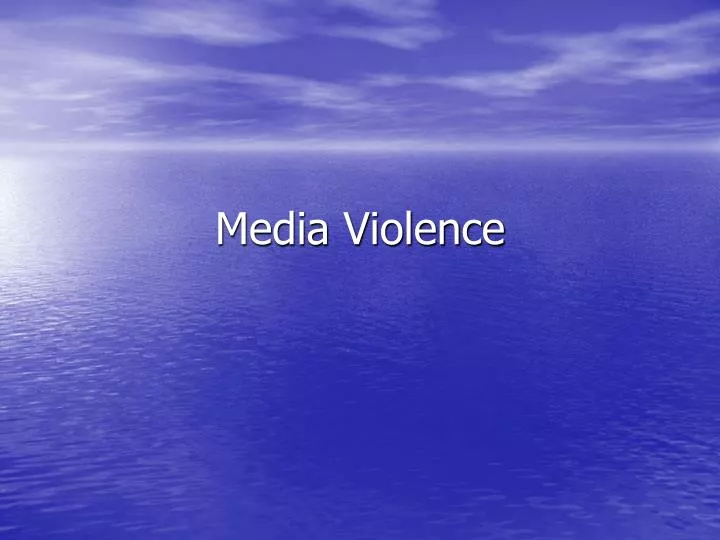 media violence n.